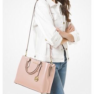 Michael Kors Camille Large Pebbled Leather Satchel